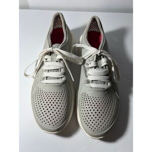 Crocs Stylish White Perforated Sneakers
